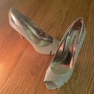 Alfani sparkly silver heels